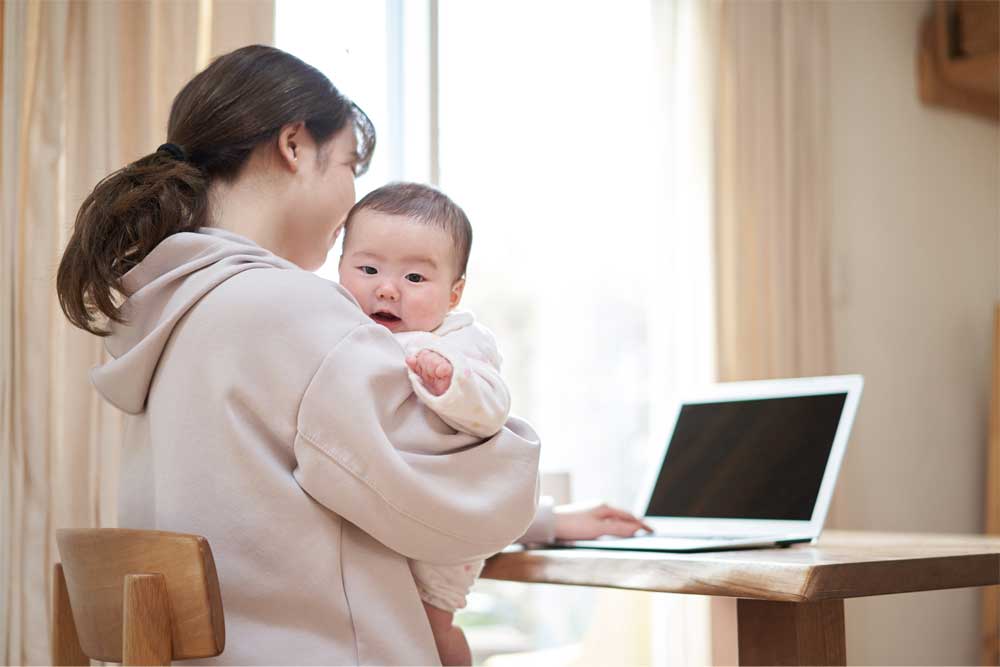 在宅勤務で家事・子育てとの両立もしやすい！